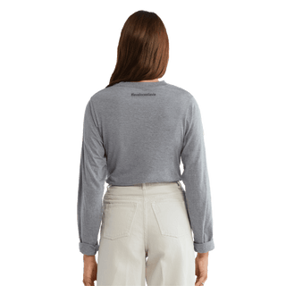 grey shirt from the back