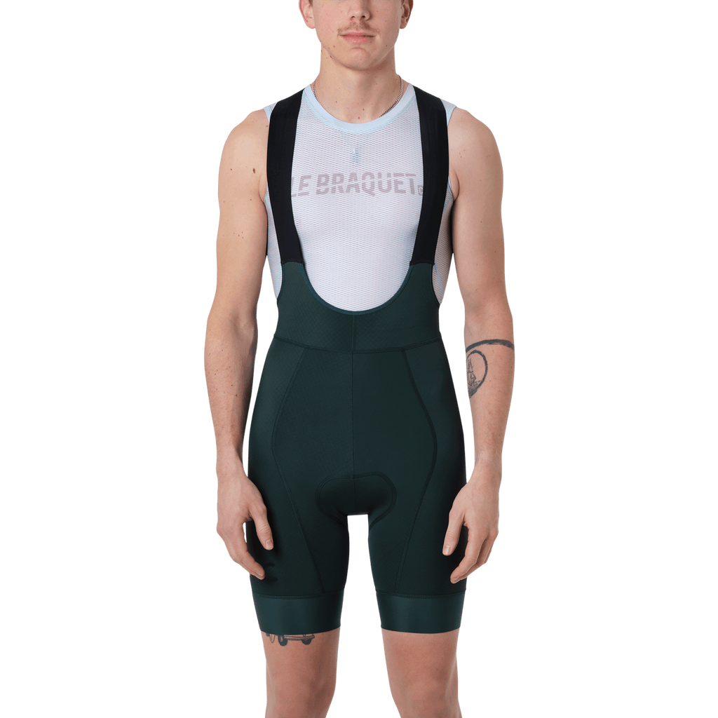 men wearing a forest green cycling short