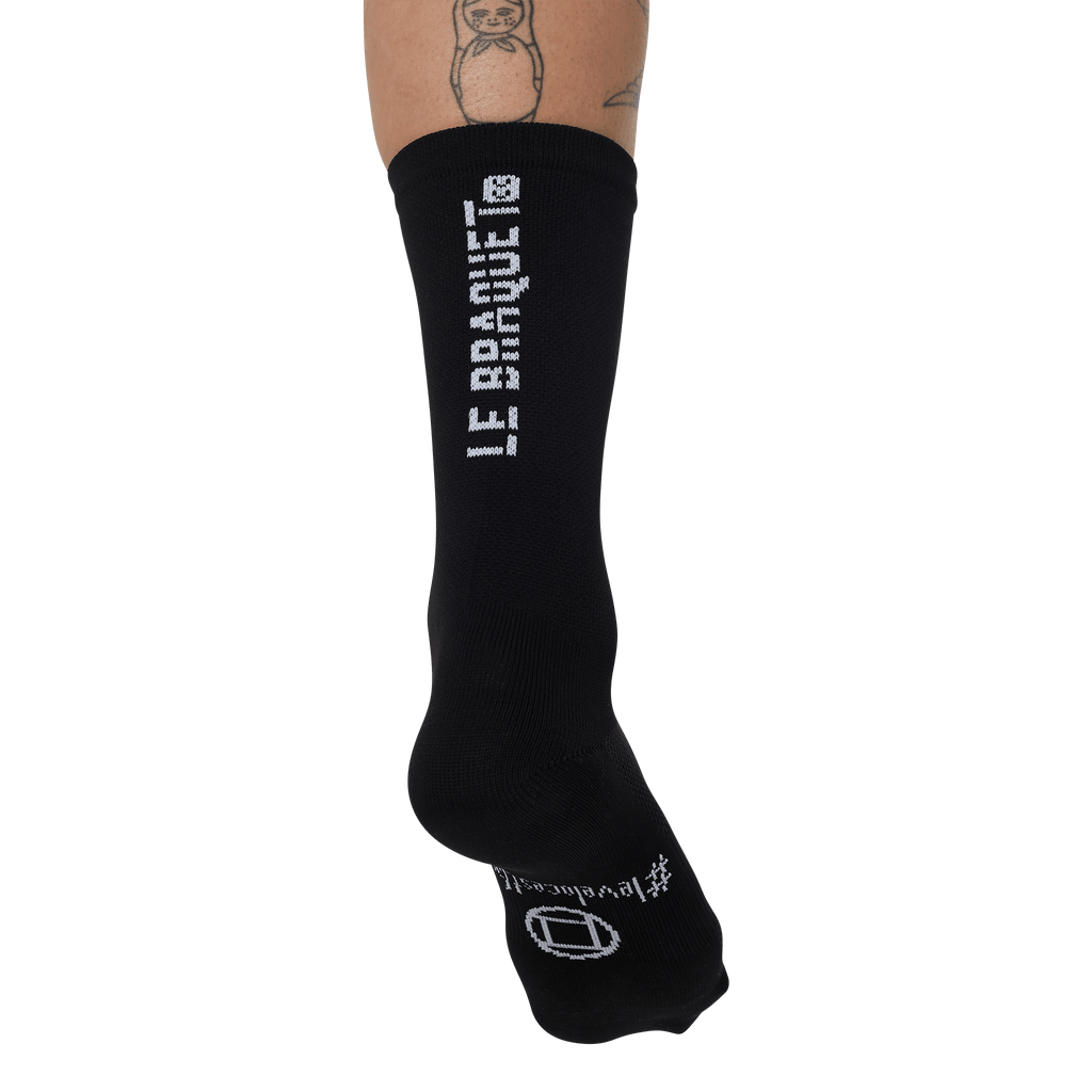 black cycling socks